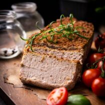 Home-made,Sausages.,Pate,Baked,In,A,Mold.,Appetizing,Baked,Pate